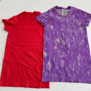 (2) Lululemon Swiftly Tech Short Sleeve 2.0 Shirts- SIZE 4!